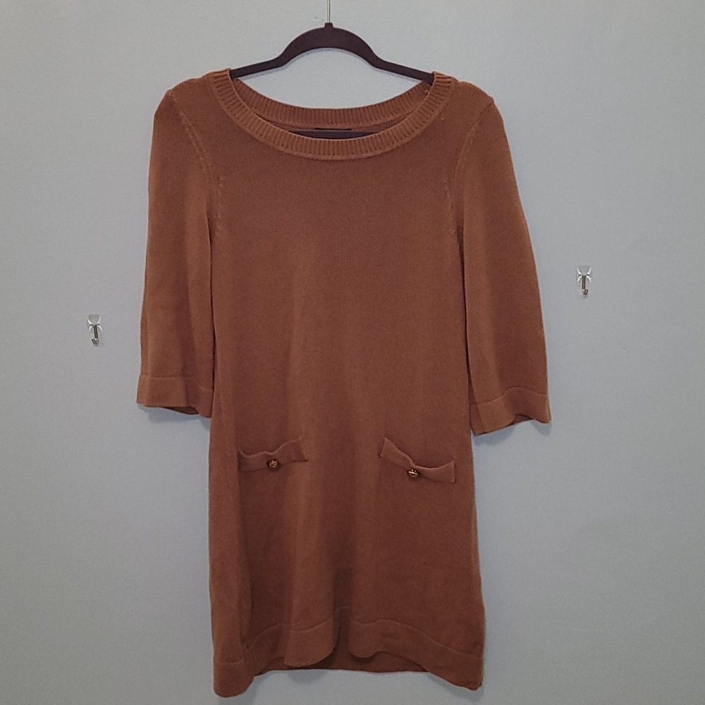 Gold Sweater Dress - S